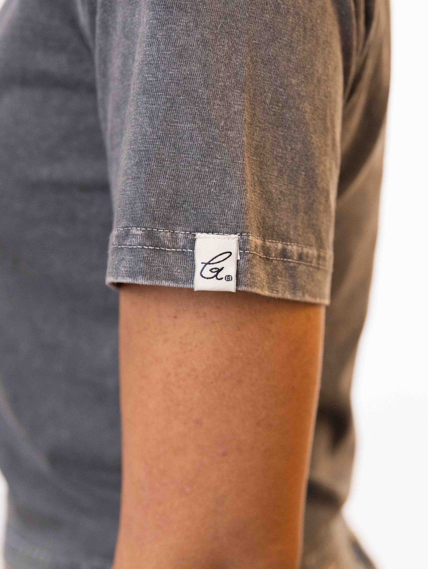 Smoke Embroidered Crop Tee