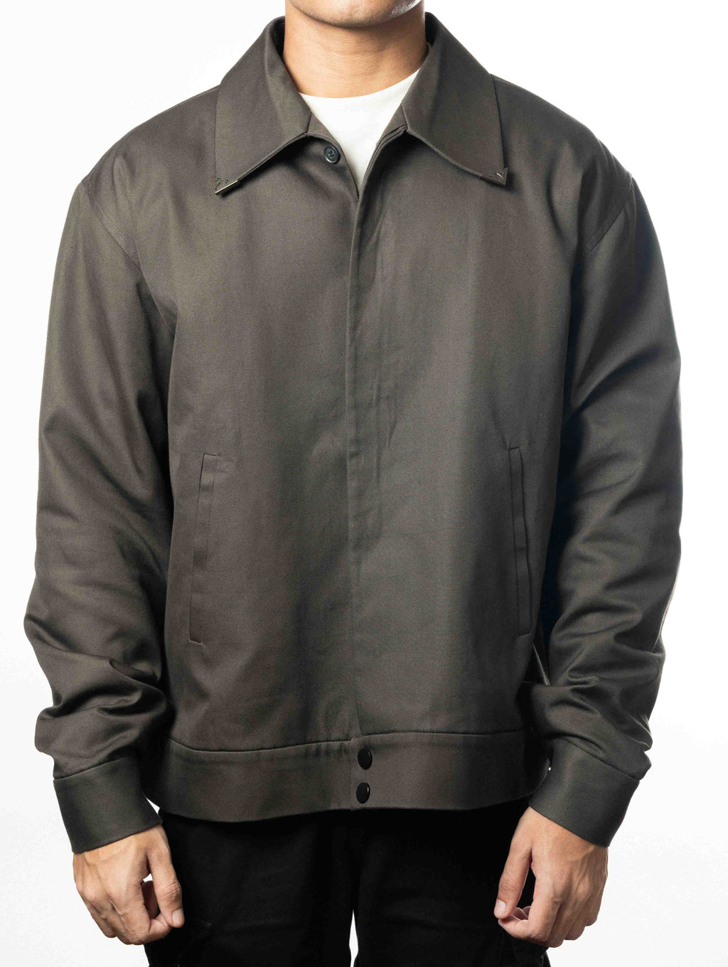 Chrome Collar Detail Quilted Jacket