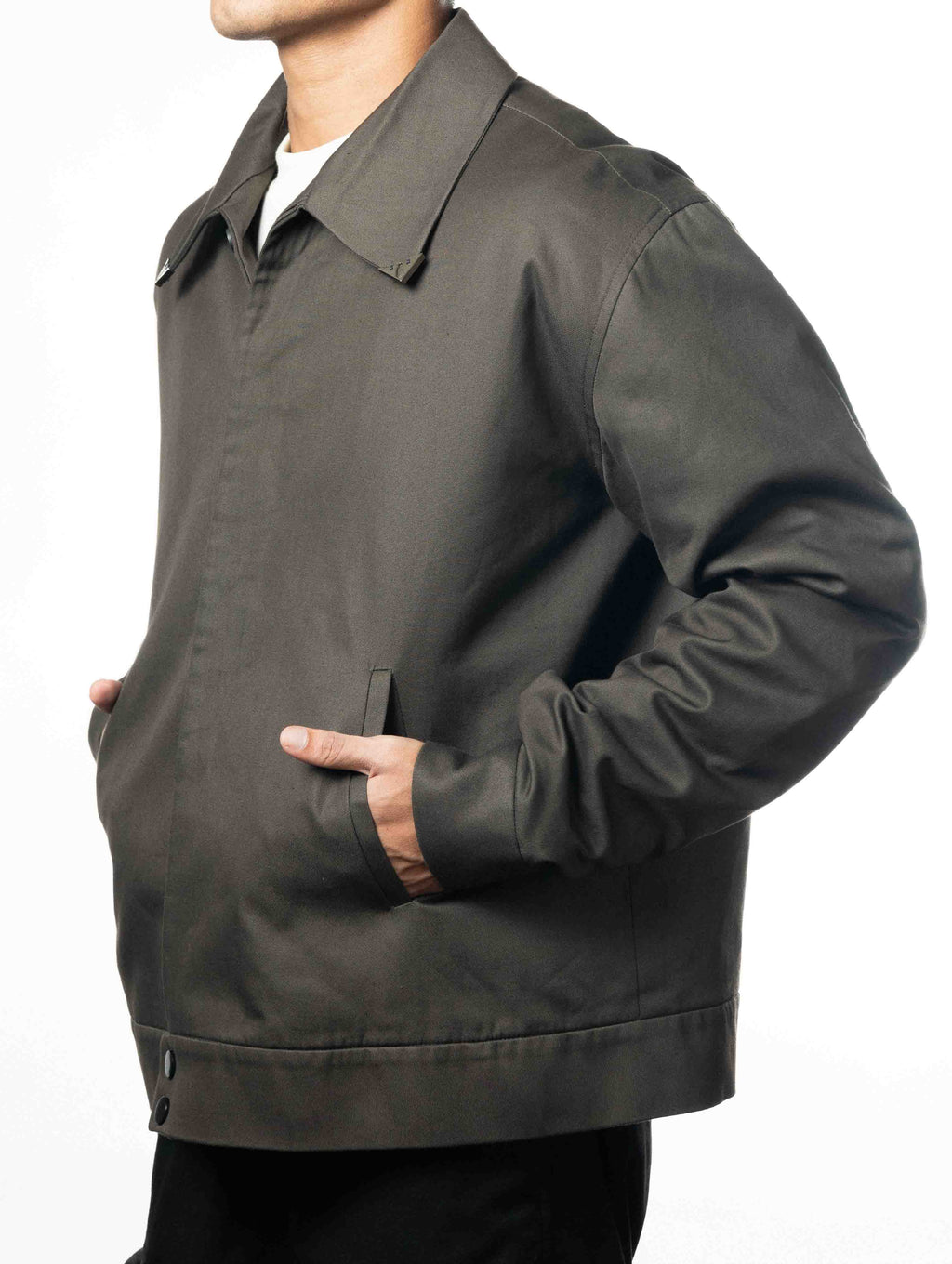 Chrome Collar Detail Quilted Jacket