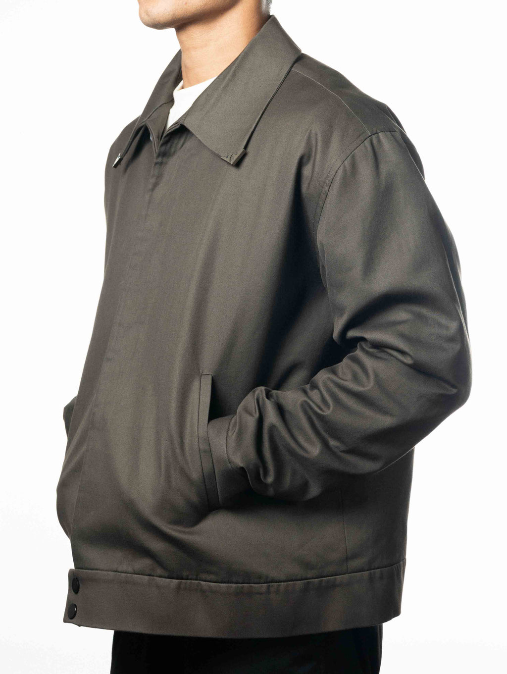 Chrome Collar Detail Quilted Jacket