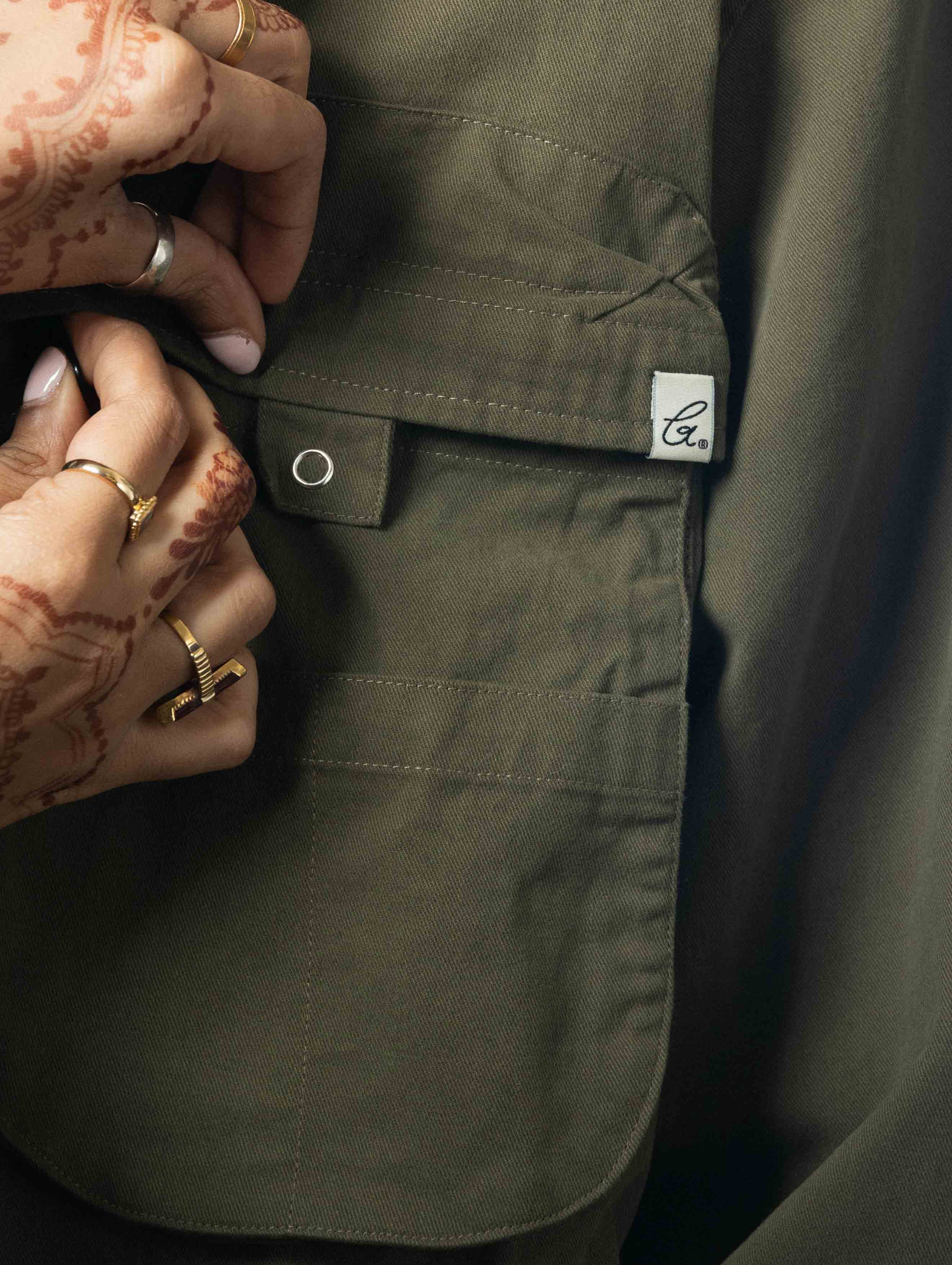 Army Green Parachute Jacket