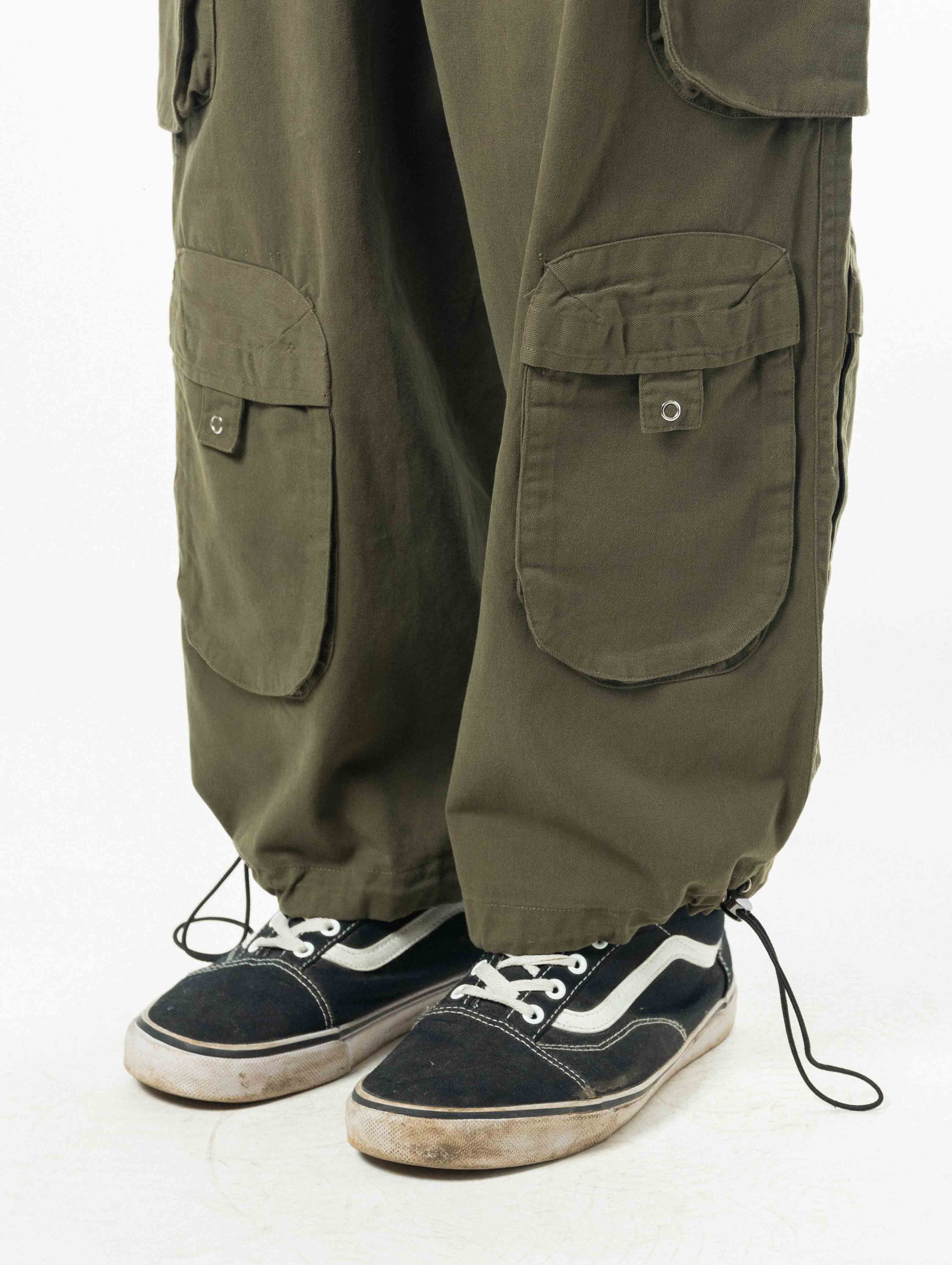 Parachute Pants In Army Green
