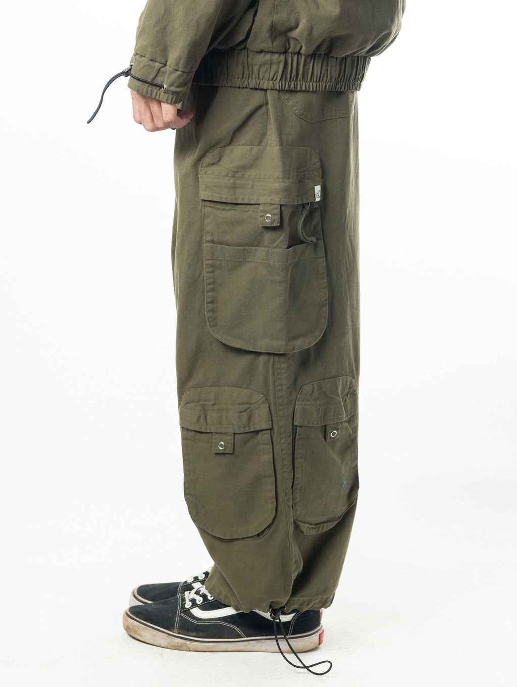 Parachute Pants In Army Green