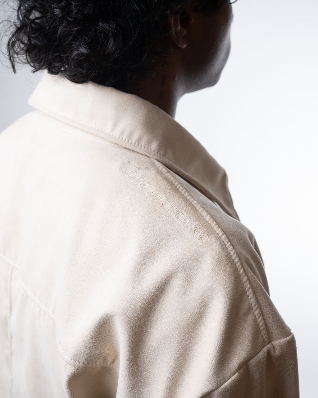 Sand Faux Suede Jacket