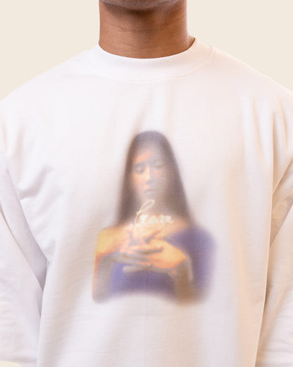 Prayer Full Sleeves T-shirt in White