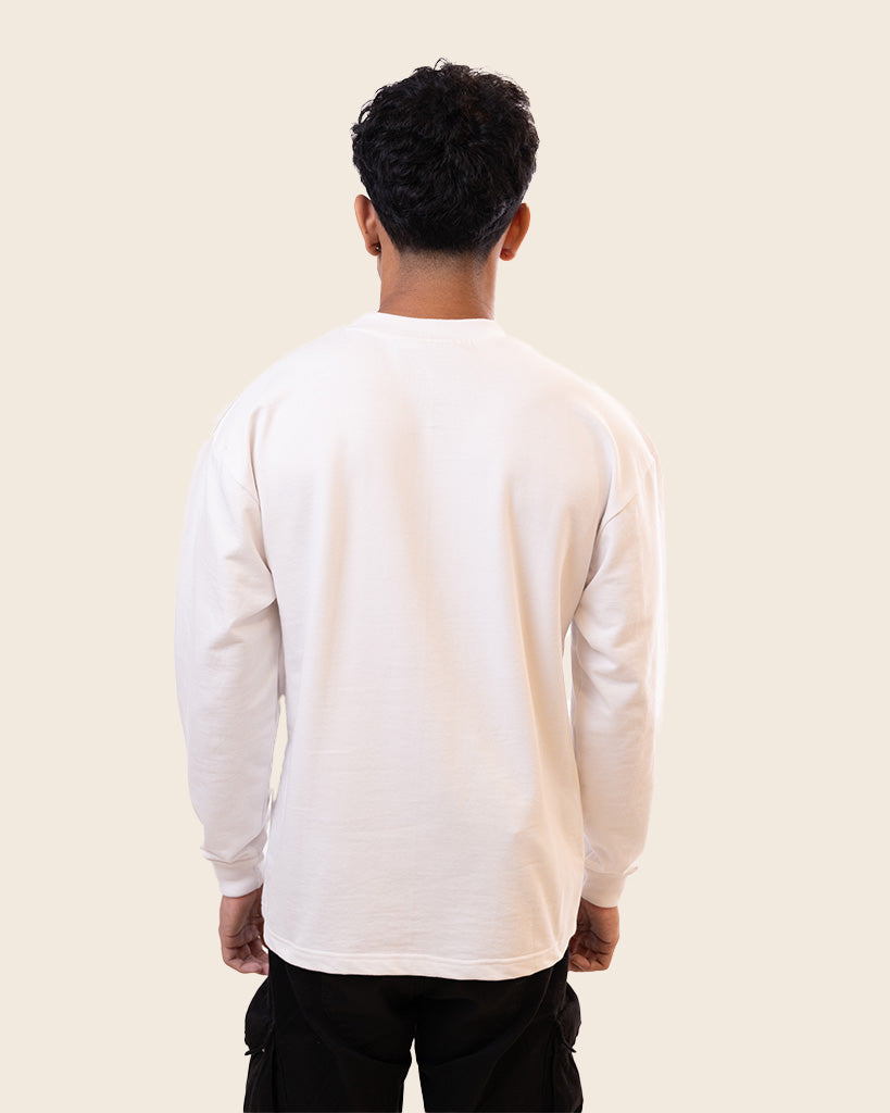Prayer Full Sleeves T-shirt in White