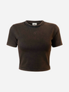 Hash Embroidered Crop Tee