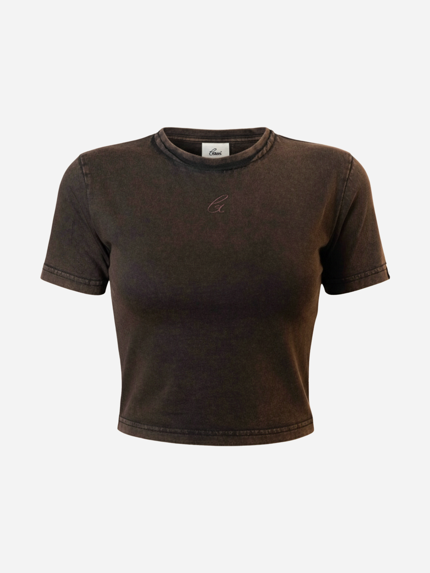 Hash Embroidered Crop Tee